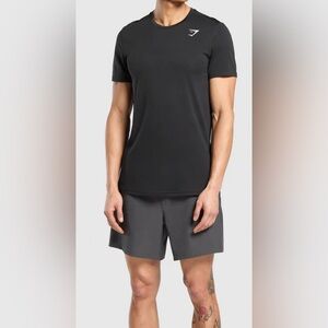 Gymshark Men Shirt Medium and Shorts Small‎ Black Matching Set gorpcore exercise